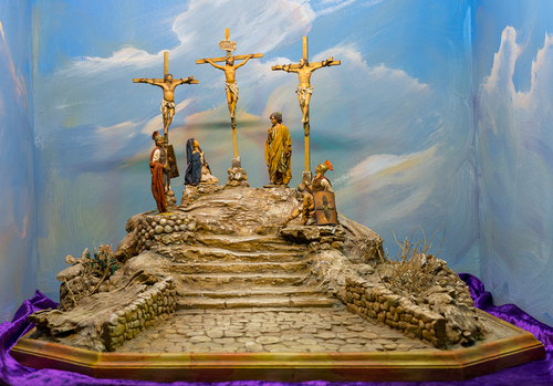 Kreuzigung / Erzdiözese Wien/ Stephan Schönlaub, Stephan Schönlaub Die Fastenkrippe, Kreuzigung